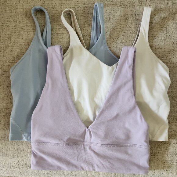 Set 2 lululemon tank top bra Align Nulu size 4 - Picture 1 of 5